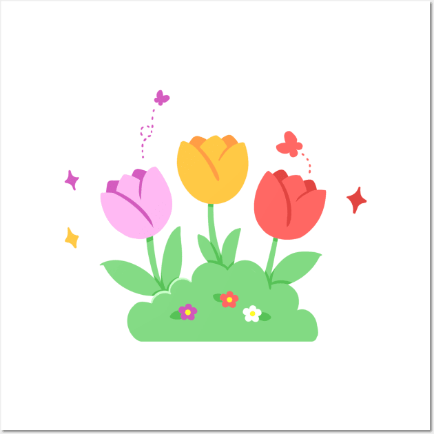 Tulips Wall Art by dyahaditya